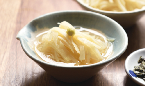 新じゃがの冷やしだし浸し