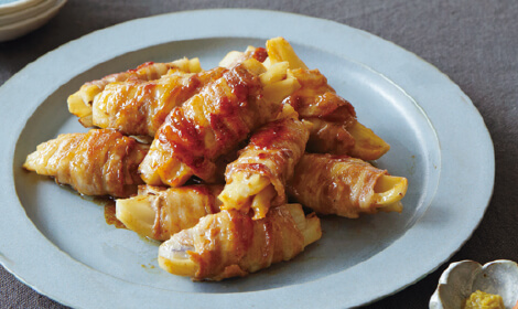 れんこんの豚バラ肉巻き