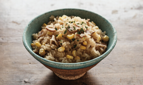 コーン&ベーコンごはん