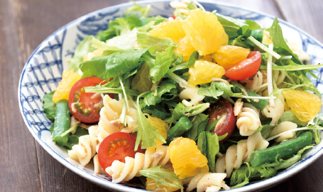 柑橘のパスタサラダ