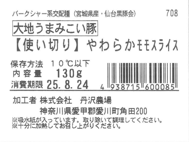 【使い切り】やわらかスライス大地うまみこい豚モモ_3