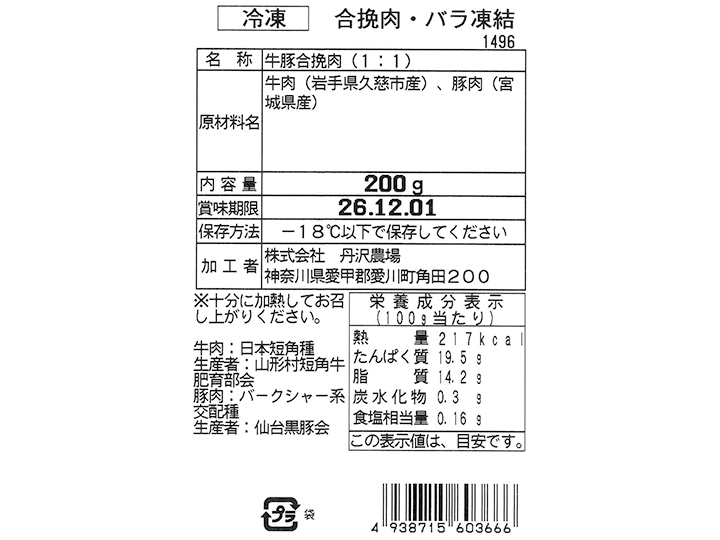 冷凍合挽肉・バラ凍結(短角牛:豚=1:1)_2