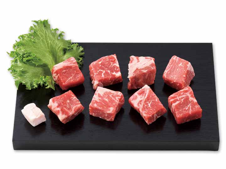 冷凍　短角牛　やわらかサーロインサイコロステーキ用