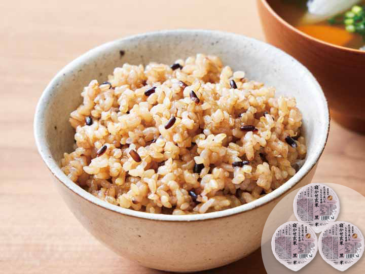 もちもち寝かせ玄米ごはん（黒米ブレンド）