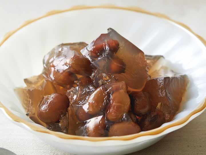 北海道産黒豆使用　とろふる寒天黒豆（本くず粉入）