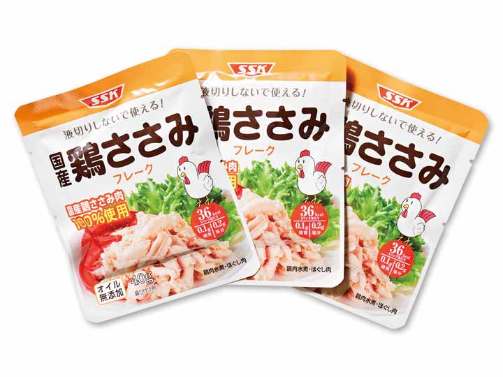 国産鶏ささみフレーク（オイル無添加）