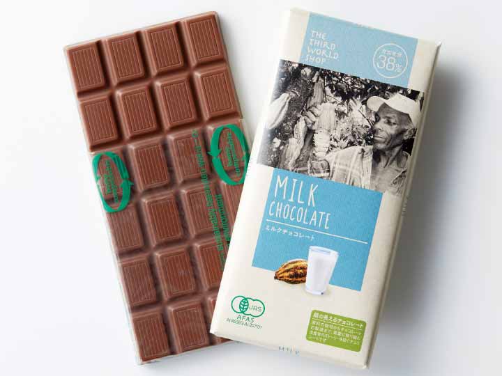 第3世界ショップの有機ミルクチョコレート