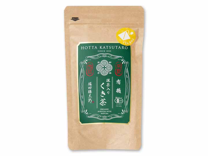 京都の老舗製茶問屋厳選　有機抹茶入り茎茶（ティーバッグ）