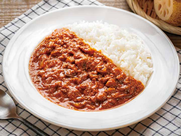 れんこん入りキーマカレー(千葉県産有機れんこん使用)