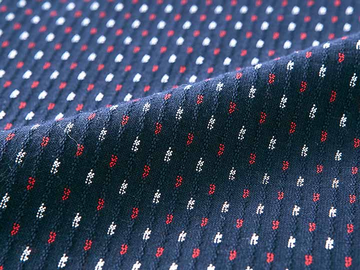 予約　【日本製】久留米織かっぽう着（赤入りあられ）Ｍ−Ｌ_4