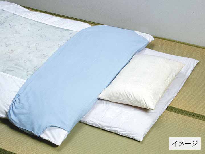 予約　2重ガーゼふとん衿カバー（ブルー）シングル用