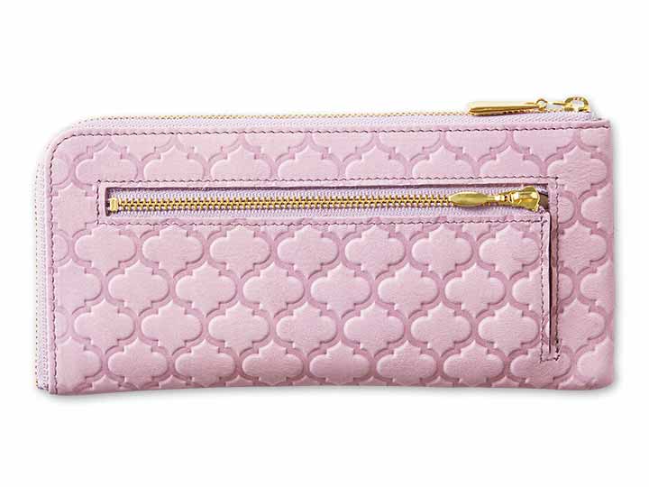 国産ワンステップレザー長財布（ピンク）_2