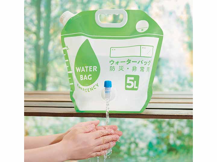 小さく保存！たためるウォーターバッグ蛇口付5Ｌ・蛇口無し7Ｌ_4