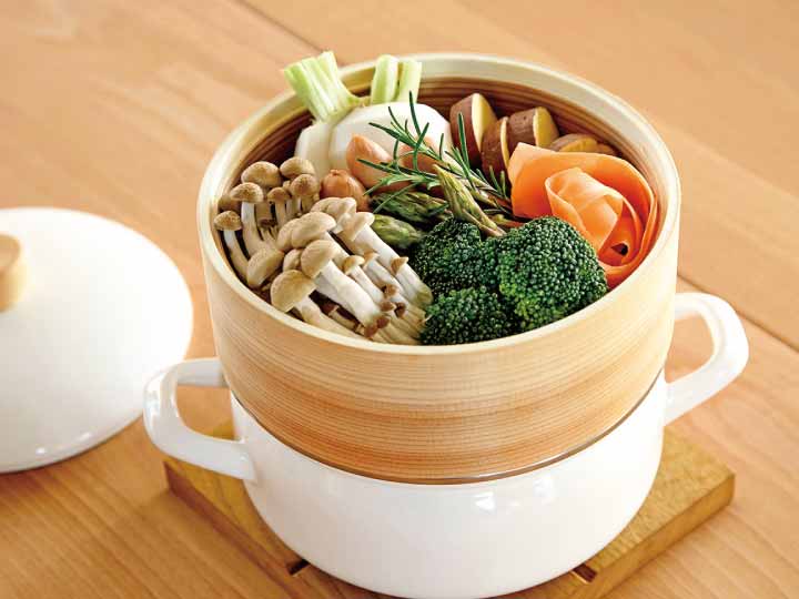 せいろ付きホーロー鍋　ホワイト_2