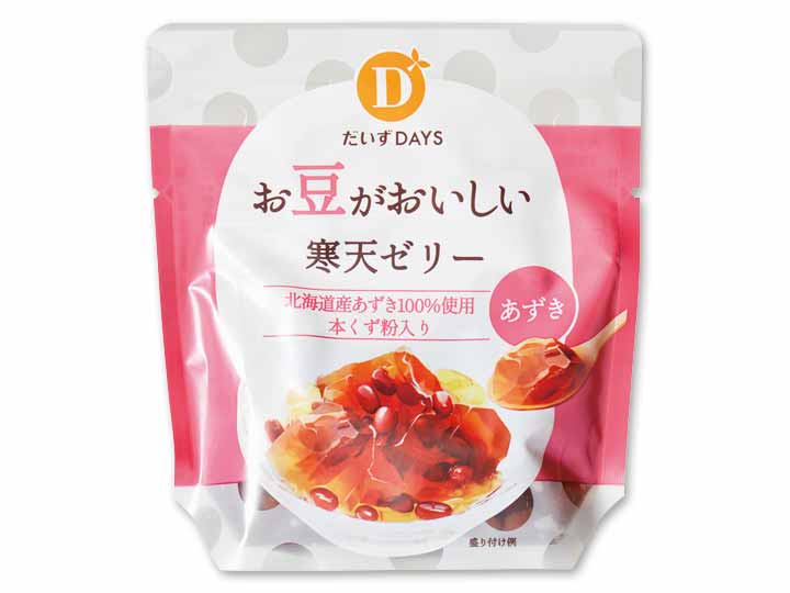 とろ〜りふるふる　お豆がおいしい寒天ゼリー　あずき_2