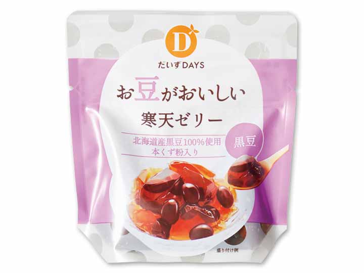 とろ〜りふるふる　お豆がおいしい寒天ゼリー　黒豆_2