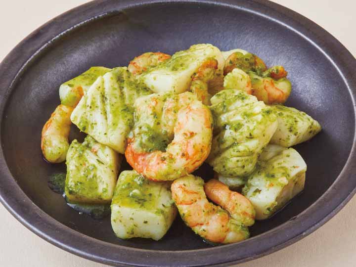 国産いかとえびのジェノベーゼ