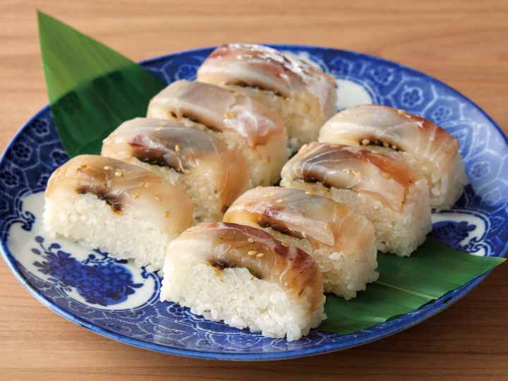 旬の朝どれ 天然真鯛の昆布締め棒寿司(ノーカット)