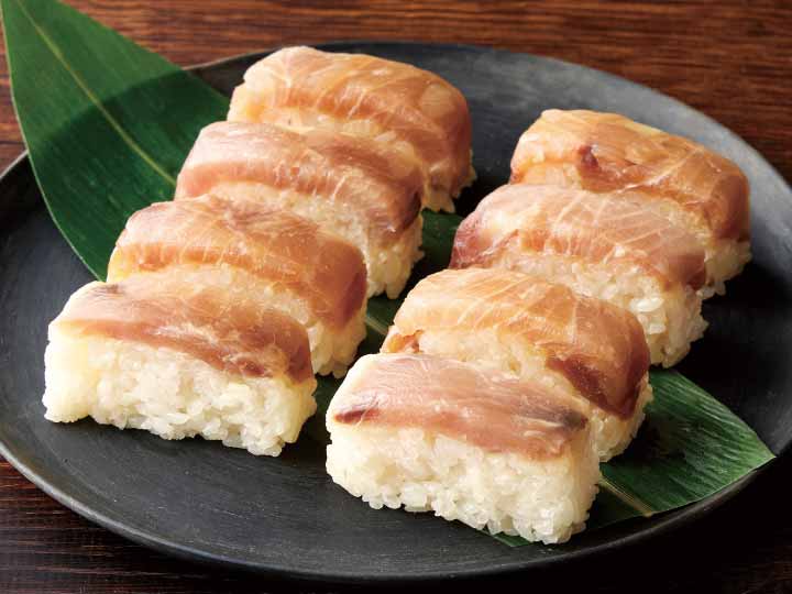 自家製タレで甘み引き立つ寒ブリの棒寿司(ノーカット)