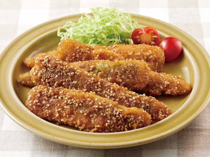 あたためるだけ　千葉県産いわしの甘辛ごまだれフライ