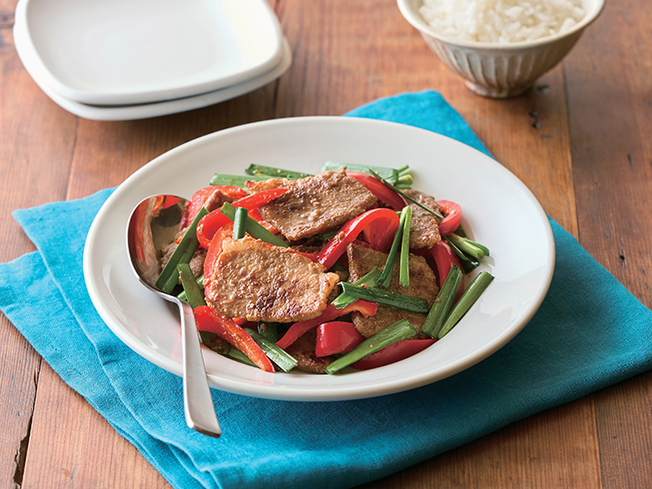 焼くだけ簡単　照り焼き風味の豚モモ肉スタミナ焼き_4