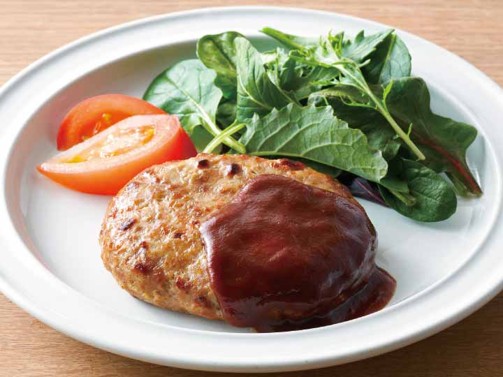 湯せんで簡単！お肉を味わうハンバーグ