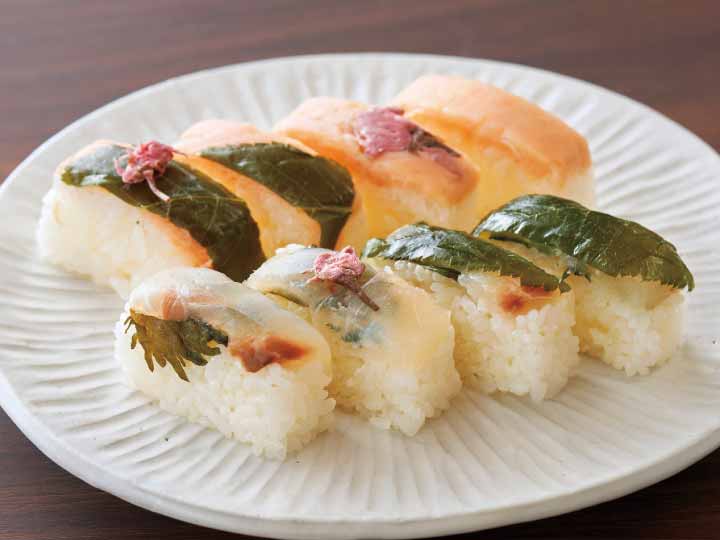 国産天然さくらますと真鯛の桜棒寿司