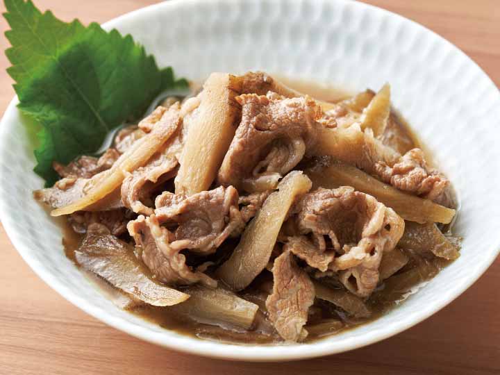 黒毛和牛とごぼうのすき煮（あっさり風味）