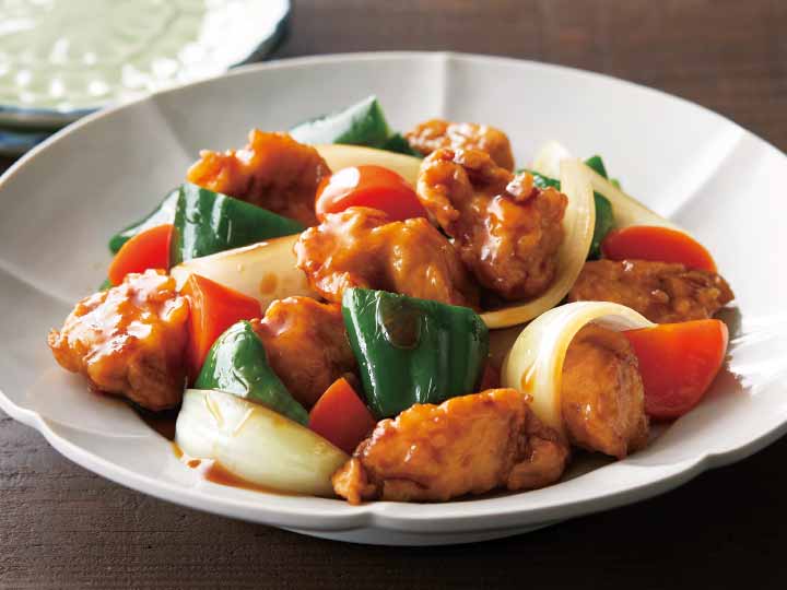 【ＢＢ半額！】野菜をくわえて　国産天然まぐろ黒酢酢豚風