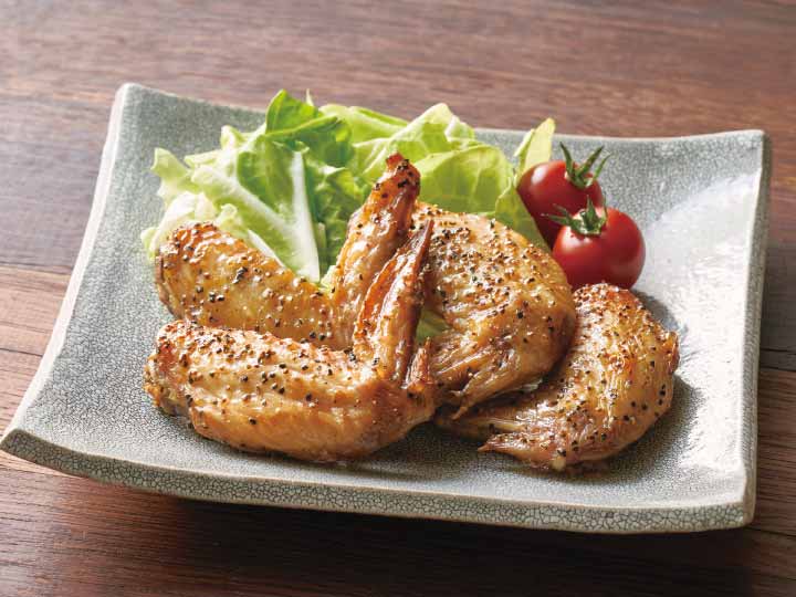 【ＢＢ半額！】国産若鶏の手羽先　黒胡椒焼き
