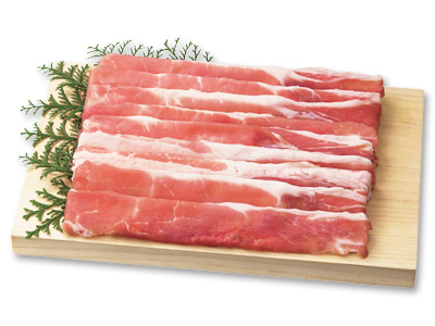 大地うまみこい豚　豚丼用うす切り写真