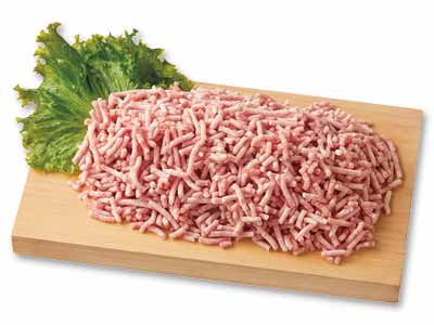 冷凍大地うまみこい豚挽肉・バラ凍結写真
