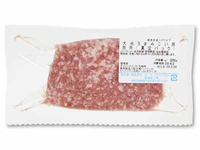 大地うまみこい豚挽肉(真空パック)写真