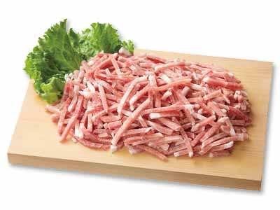 徳用冷凍野菜炒めに!大地うまみこい豚カタ細切・バラ凍結写真