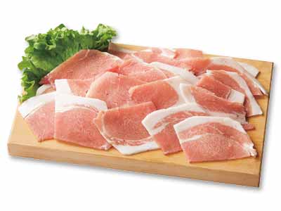 冷凍 大地うまみこい豚小間切れ・バラ凍結写真