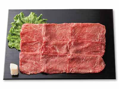 お試し少量・冷凍短角牛モモやわらかスライス（焼きしゃぶ用）写真