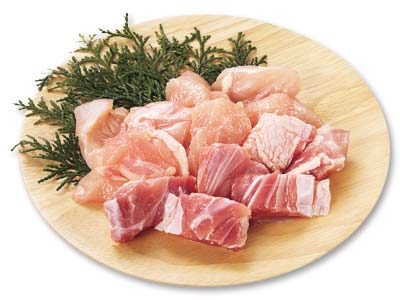 地鶏・北浦シャモひとくちカット(モモ&ムネ)写真