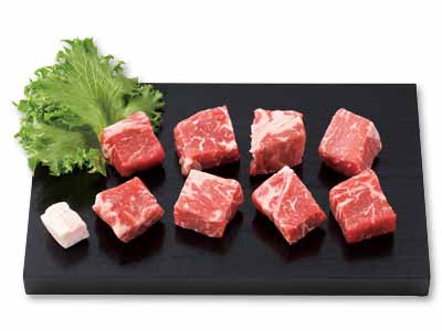 冷凍短角牛やわらかサーロインサイコロステーキ用写真