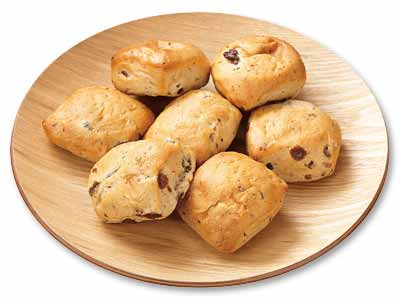 サラのふぞろいプチパン(レーズン)写真