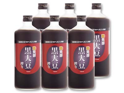 箱売・麹発酵黒大豆搾り（健康飲料）6本写真