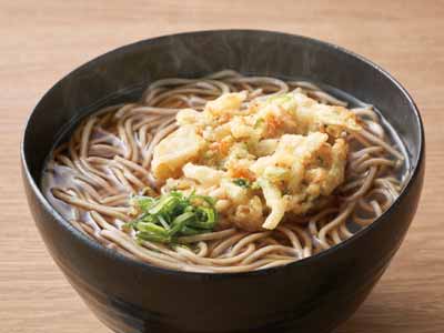 4種の国産野菜と小あみのミニかき揚げ蕎麦写真