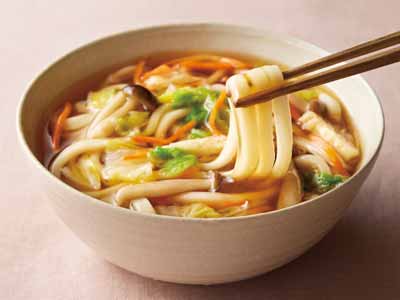 お鍋ひとつで国産野菜のあんかけうどん写真