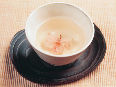 桜の花の塩漬け写真