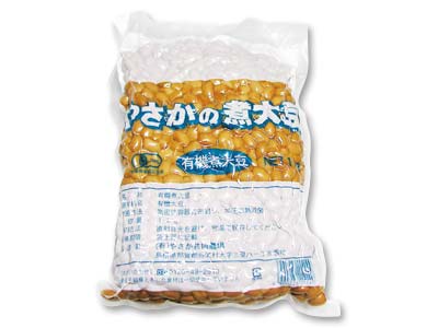 やさかの有機煮大豆写真