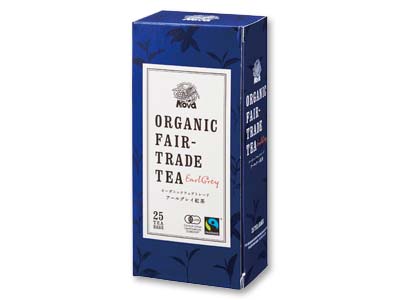 ノヴァの有機フェアトレードアールグレイ紅茶ティーバッグ写真