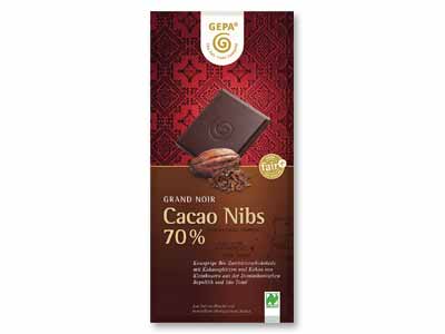 オーガニック カカオニブダークチョコレート写真