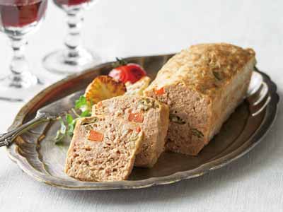 農舎の短角牛入りミートローフ写真