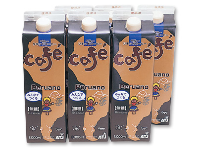 箱売・ＡＴＪリキッドコーヒー・ペルー（無糖）6本写真
