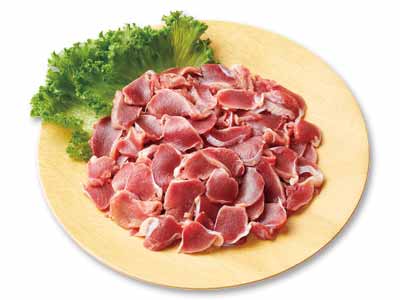 のびのび育ち　うまみこい鶏　砂肝（スライス）写真