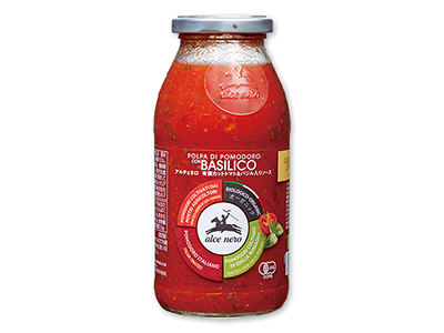 有機カットトマト＆バジル入りソース写真